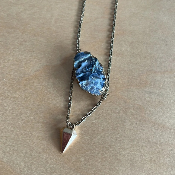 Genuine Druzy Stone Necklace - Picture 5 of 5